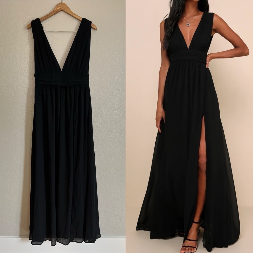NWOT Heavenly Hues Black Maxi Dress Prom Gown
